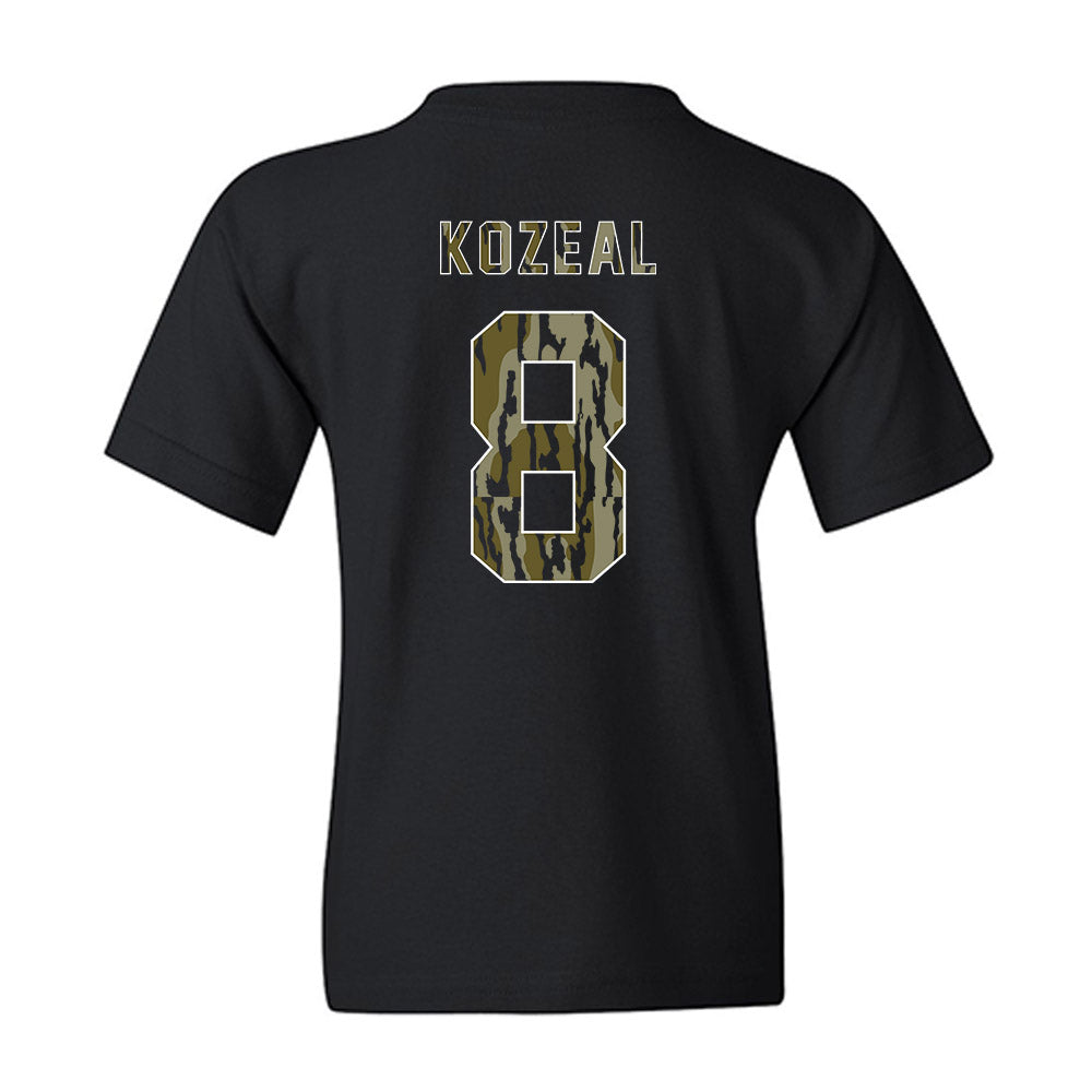 Arkansas - NCAA Baseball : Camden Kozeal - Camo Shersey Youth T-Shirt-1