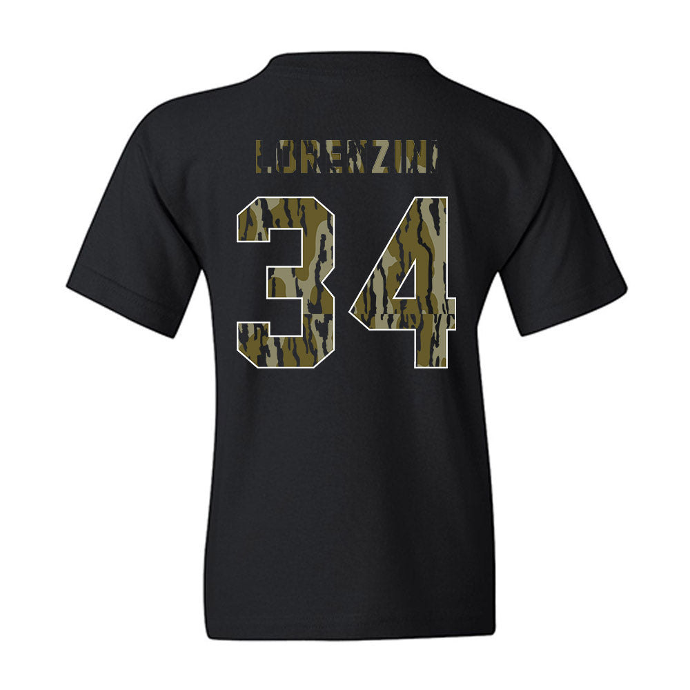 Arkansas - NCAA Baseball : Joey Lorenzini - Camo Shersey Youth T-Shirt-1