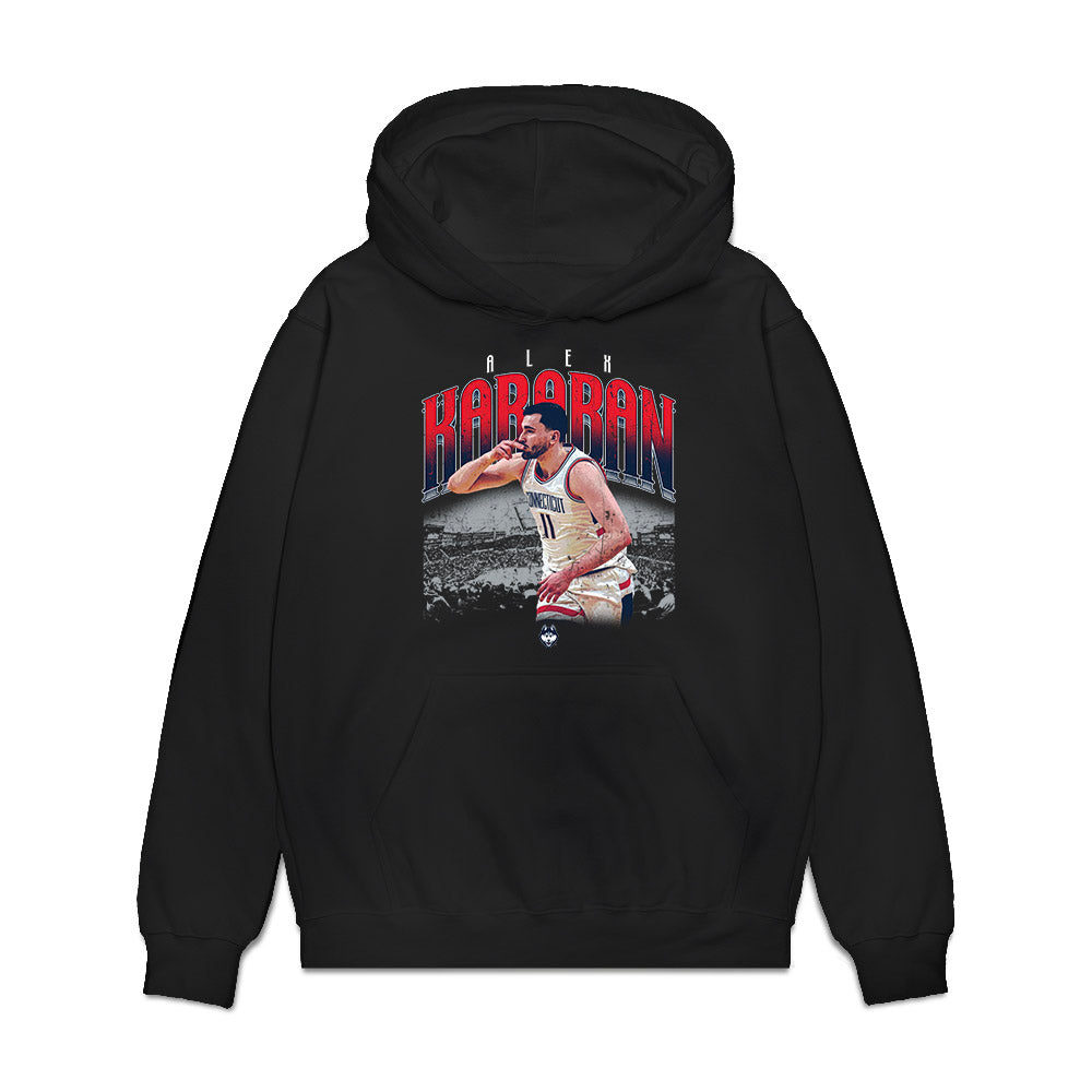 UConn - NCAA Men's Basketball : Alex Karaban - Collage Premium Hooded Sweatshirt-0