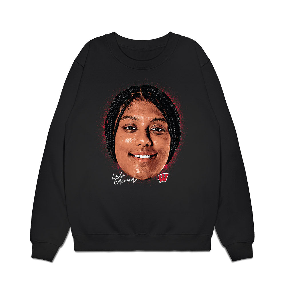 Wisconsin - NCAA Women's Ice Hockey : Laila Edwards - GameFace Premium Crewneck Sweatshirt-0