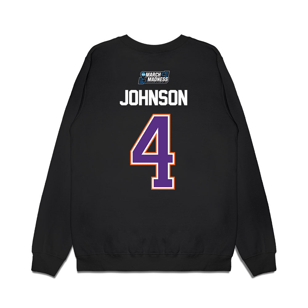 Clemson - NCAA Men's Basketball : Efrem Johnson - NCAA® March Madness® 2026 Premium Crewneck Sweatshirt-1