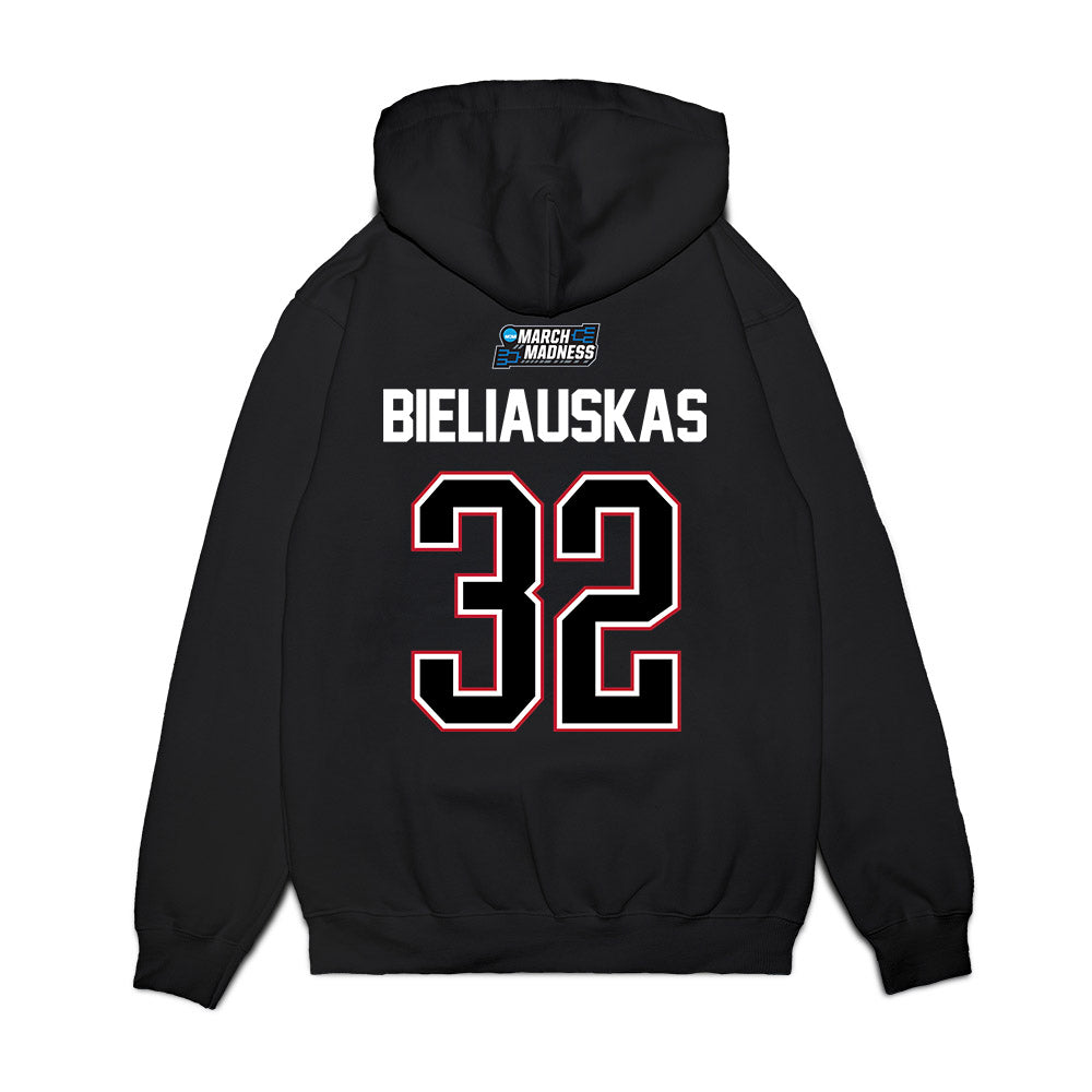 Wisconsin - NCAA Men's Basketball : Aleksas Bieliauskas - NCAA® March Madness® 2026 Premium Hooded Sweatshirt-1