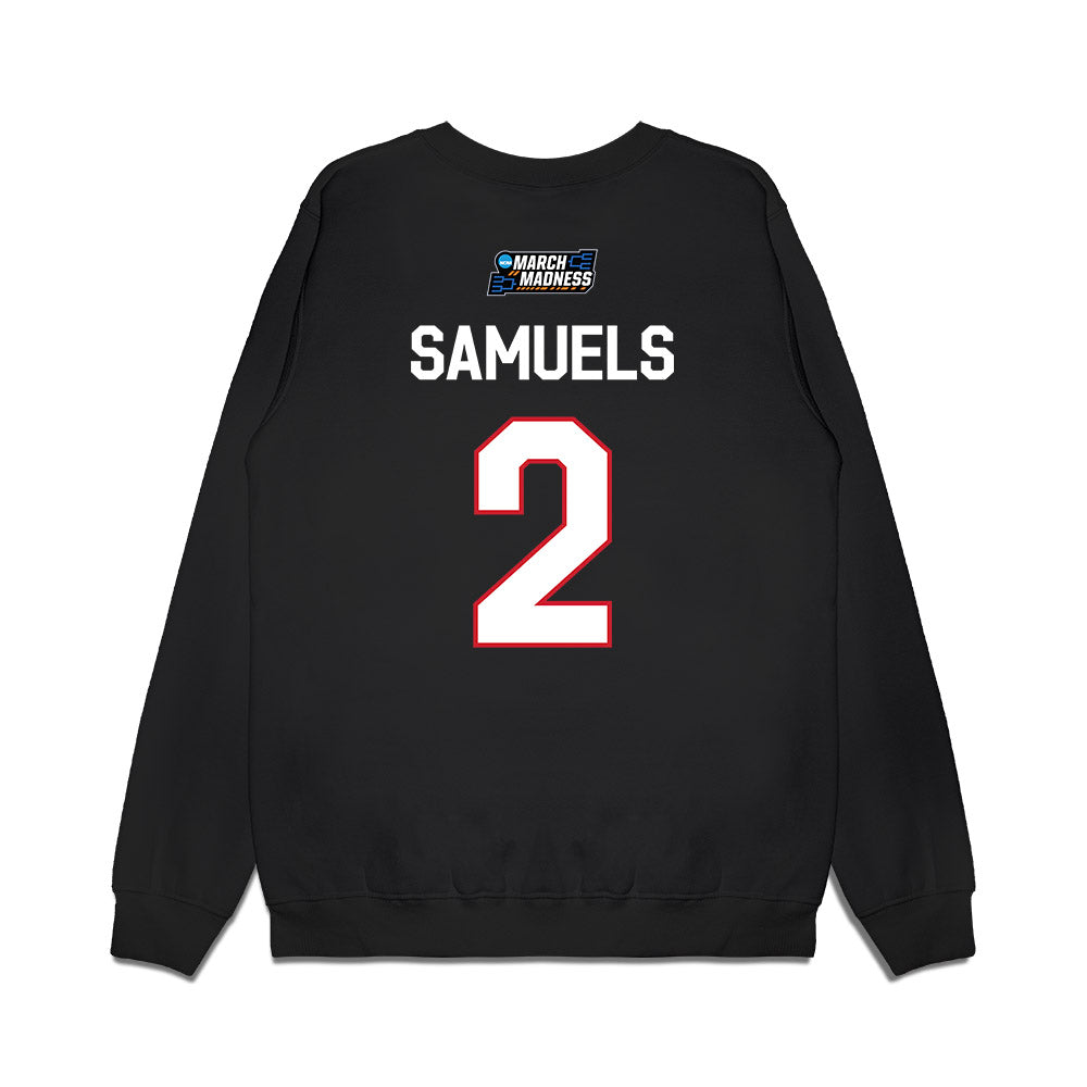 NC State - NCAA Women's Basketball : Qadence Samuels - NCAA® March Madness® 2026 Premium Crewneck Sweatshirt-1