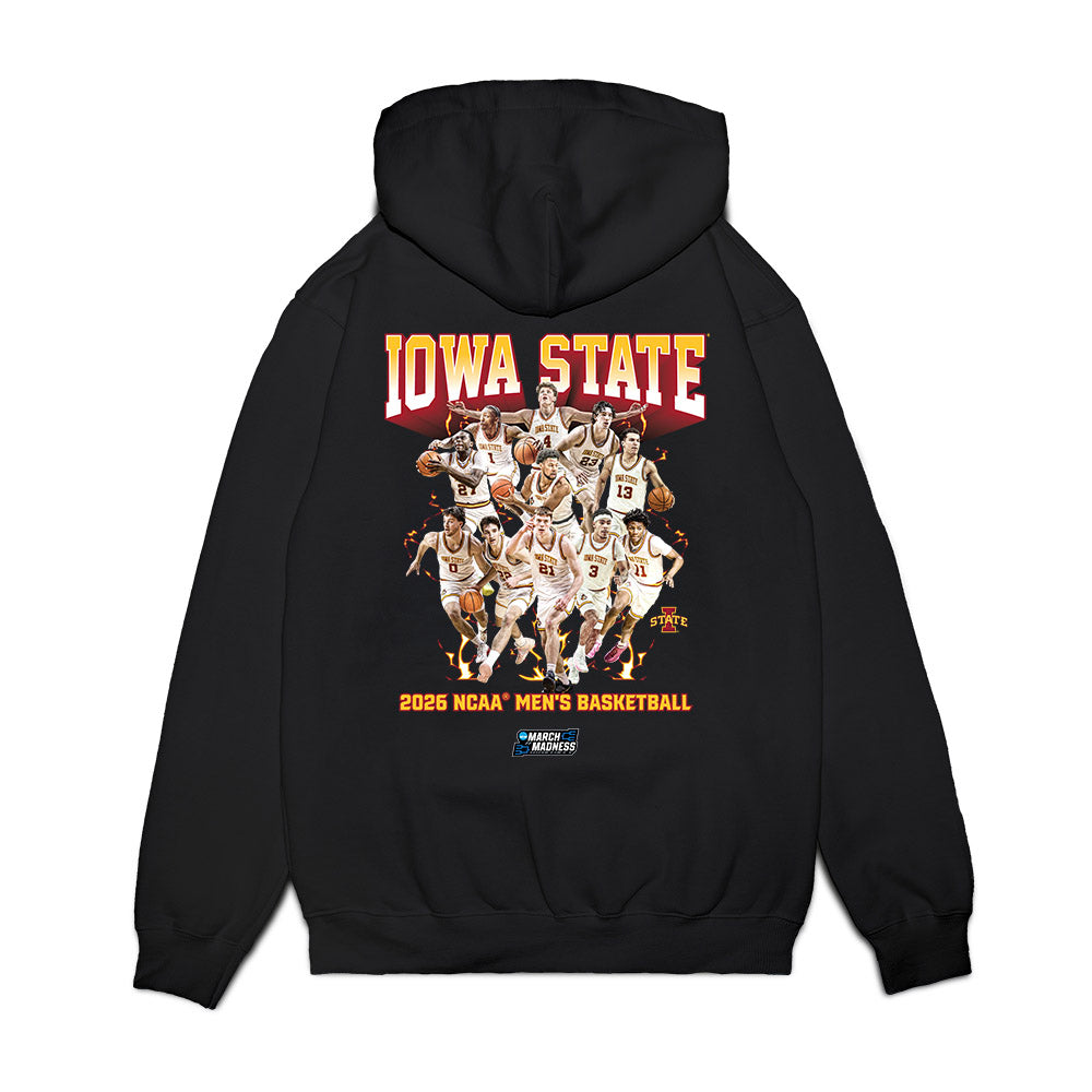 Iowa State - NCAA Men's Basketball : NCAA® March Madness® 2026 Team Collage Premium Hooded Sweatshirt-1