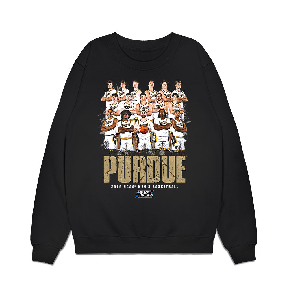 Purdue - NCAA Men's Basketball : NCAA® March Madness® 2026 Team Collage Premium Crewneck Sweatshirt-0