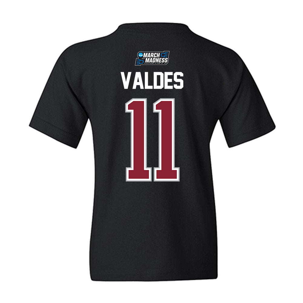Troy - NCAA Men's Basketball : Victor Valdes - NCAA® March Madness® 2026 Youth T-Shirt-1