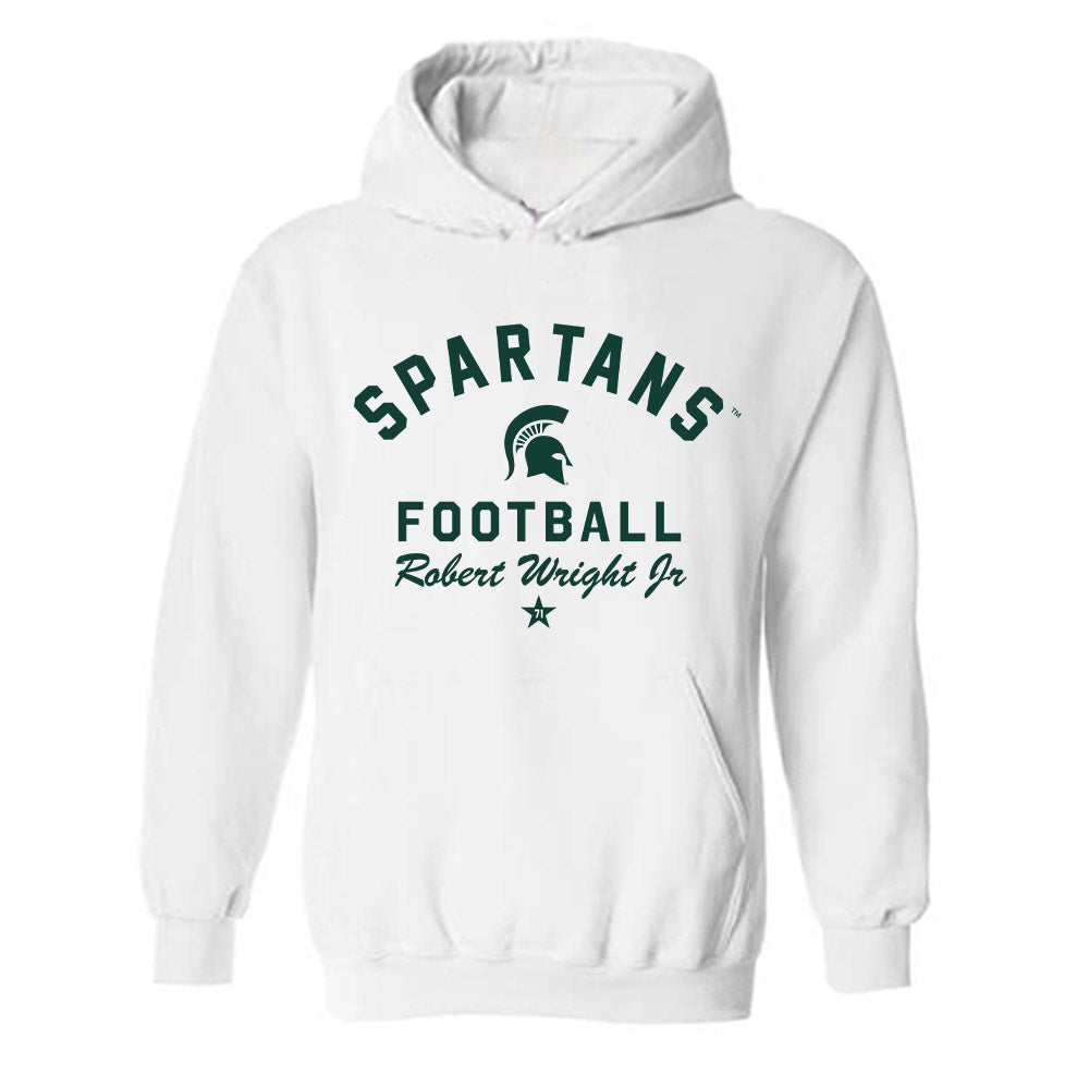 Michigan State - NCAA Football : Robert Wright Jr - Classic Shersey Hooded Sweatshirt-0