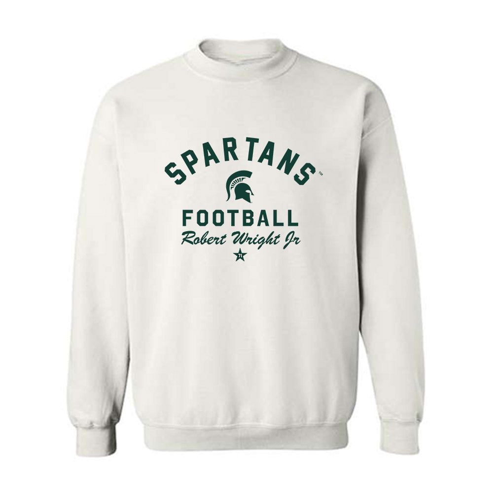 Michigan State - NCAA Football : Robert Wright Jr - Classic Shersey Crewneck Sweatshirt-0
