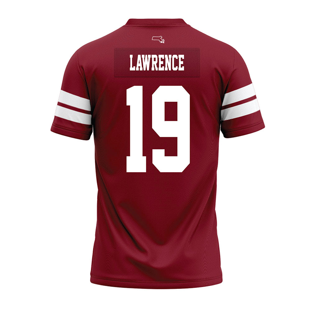 UMass - NCAA Football : Zach Lawrence - 2026 Burgundy Premium Football Jersey-1