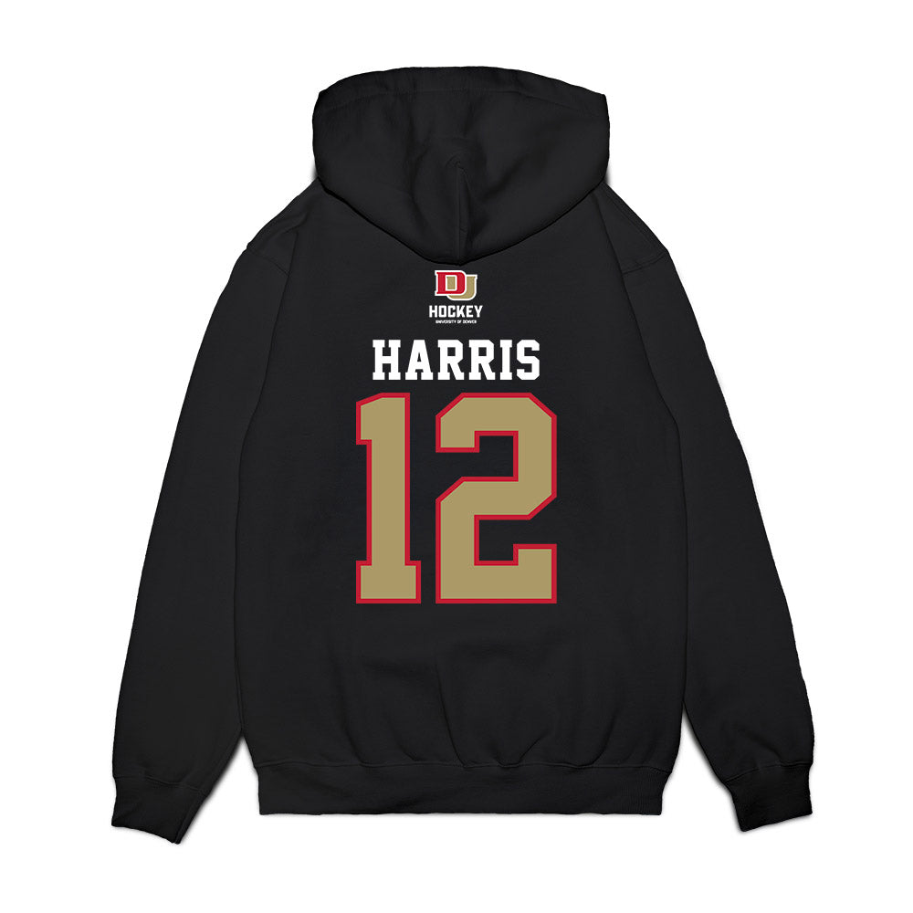 DU - NCAA Men's Ice Hockey : Samuel Harris - NCAA® 2026 National Champions Premium Hooded Sweatshirt-1
