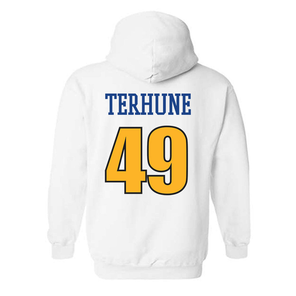 Pittsburgh - NCAA Baseball : Isaac Terhune - Sports Shersey Hooded Sweatshirt-1