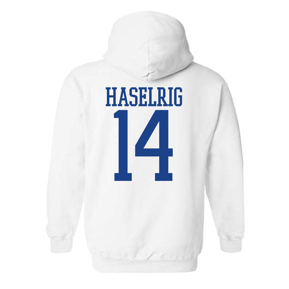 Pittsburgh - NCAA Football : Benny Haselrig - Classic Shersey Hooded Sweatshirt-1