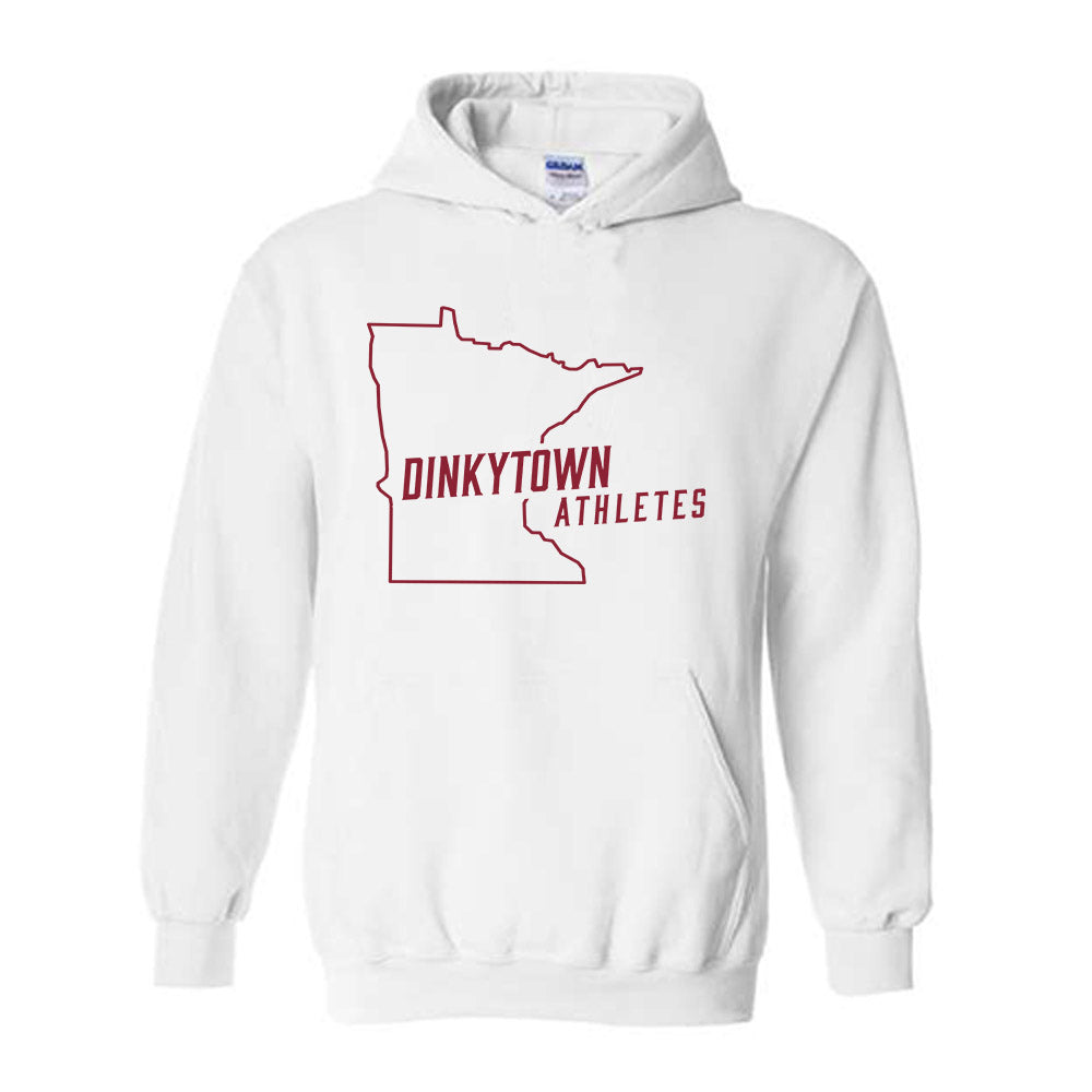Minnesota - Dinkytown Athlete : Basic White Hooded Sweatshirt