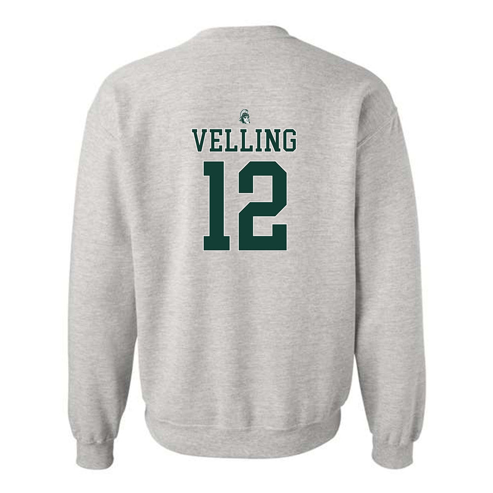 Michigan State - NCAA Football : Jack Velling - Crewneck Sweatshirt-1