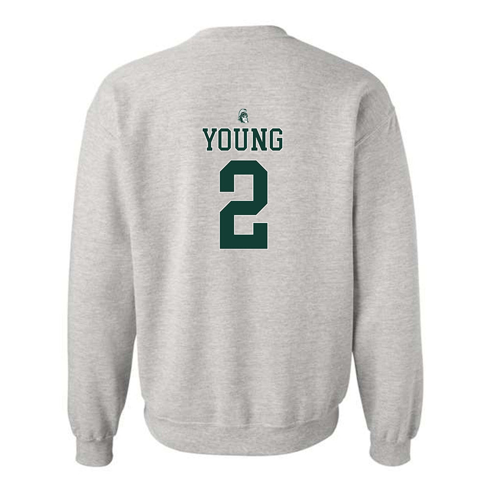 Michigan State - NCAA Football : Rustin Young - Crewneck Sweatshirt-1