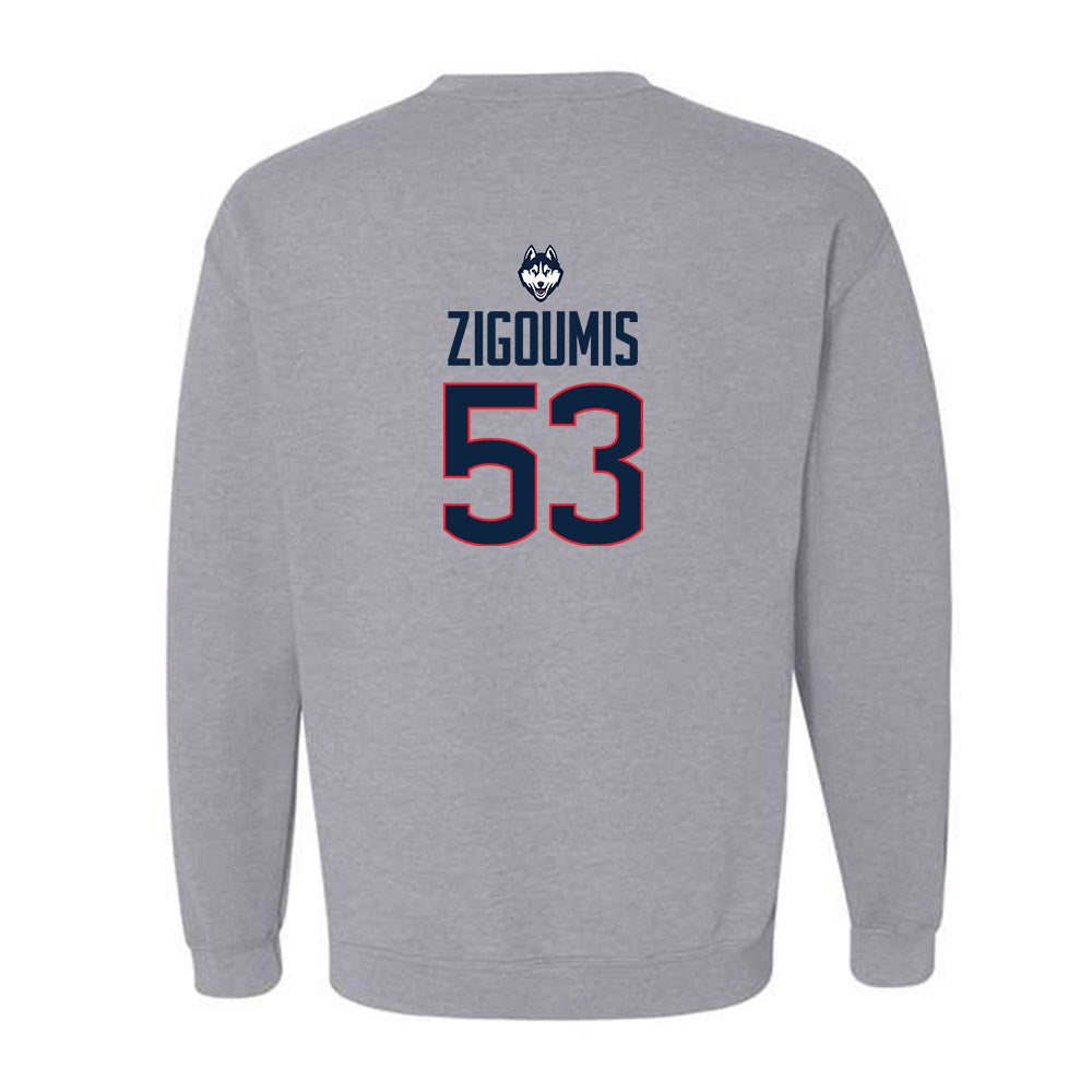 UConn - NCAA Football : Christos Zigoumis - Classic Shersey Crewneck Sweatshirt-1