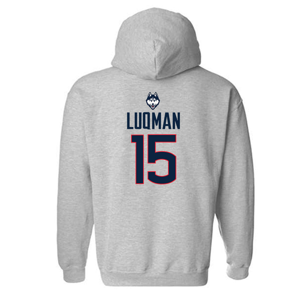 UConn - NCAA Football : Anas Luqman - Classic Shersey Hooded Sweatshirt-1