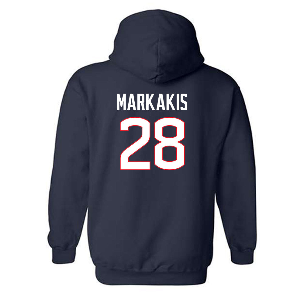 UConn - NCAA Women's Ice Hockey : Ellie Markakis - Classic Shersey Hooded Sweatshirt-1