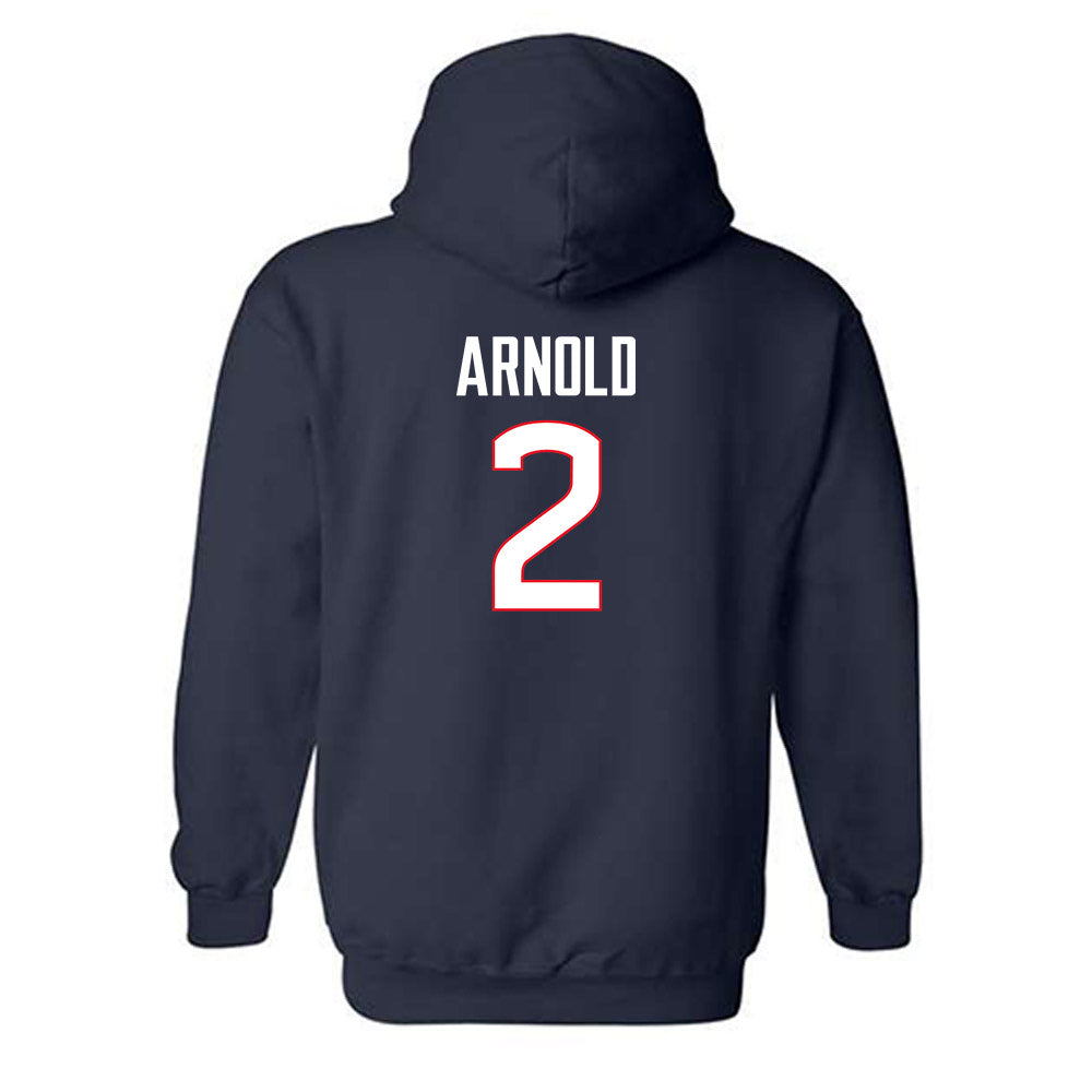 UConn - NCAA Women's Basketball : KK Arnold - Classic Shersey Hooded Sweatshirt-1