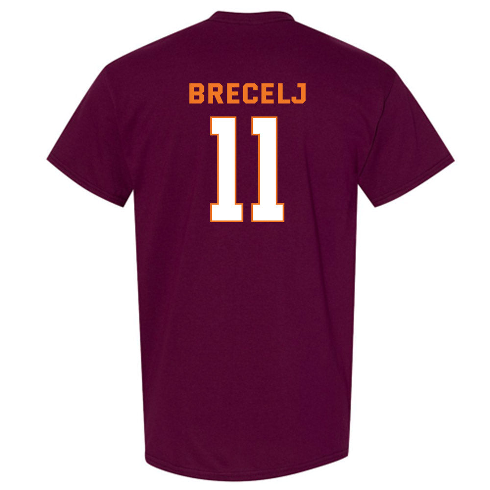 Virginia Tech - NCAA Women's Basketball : Spela Brecelj - Sports Shersey T-Shirt-1