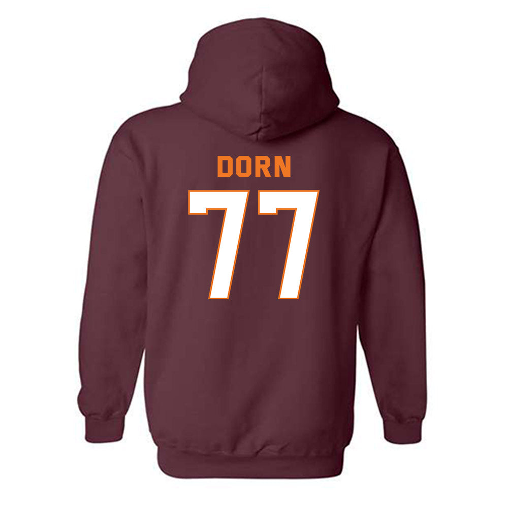 Virginia Tech - NCAA Men's Basketball : Antonio Dorn - Sports Shersey Hooded Sweatshirt-1