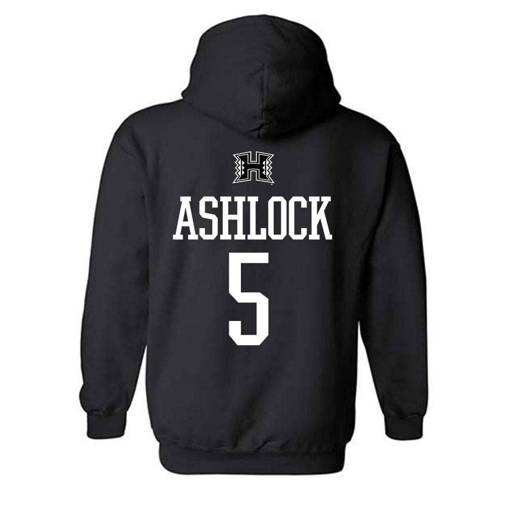 Hawaii - NCAA Football : Pofele Ashlock - Classic Shersey Hooded Sweatshirt-1