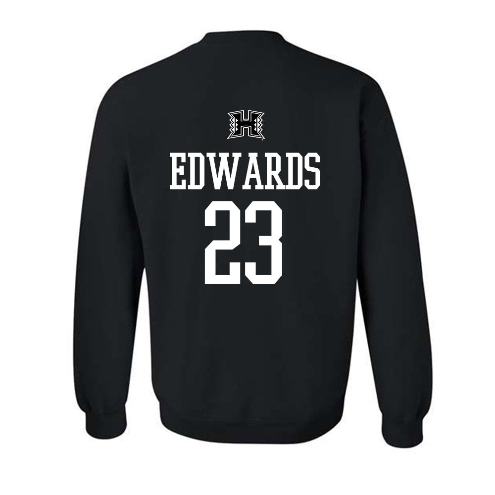 Hawaii - NCAA Football : Virdel Edwards - Classic Shersey Crewneck Sweatshirt-1