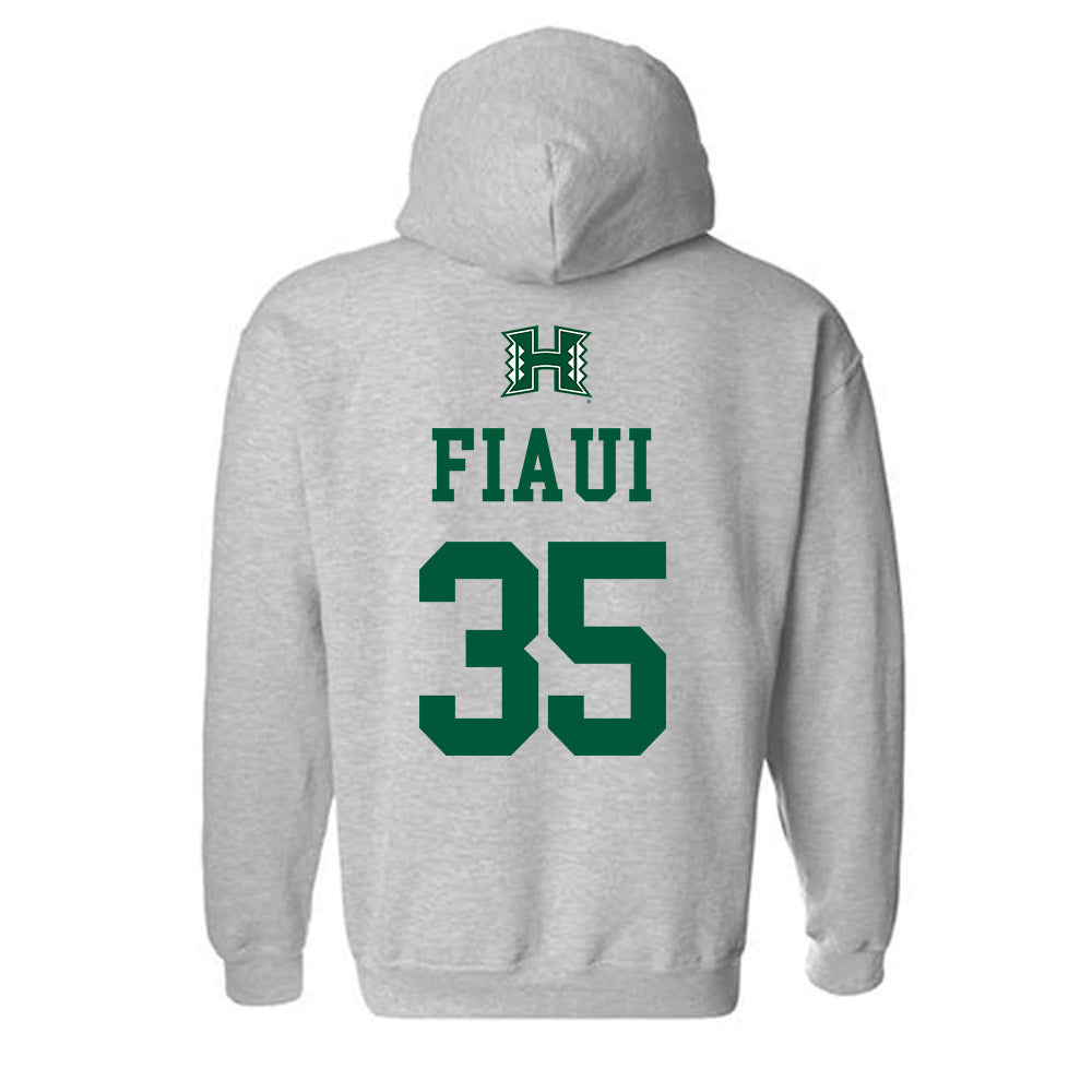 Hawaii - NCAA Football : Junior Fiaui - Classic Shersey Hooded Sweatshirt-1