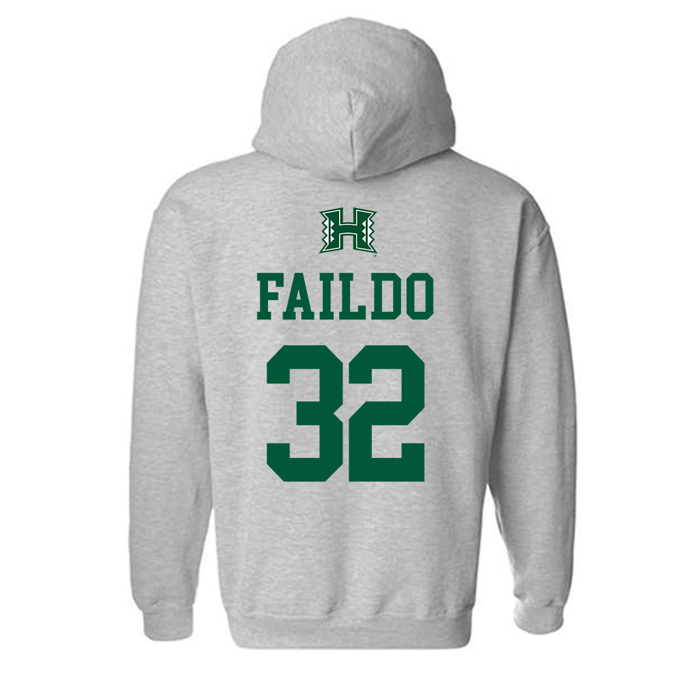 Hawaii - NCAA Baseball : Hunter Faildo - Classic Shersey Hooded Sweatshirt-1