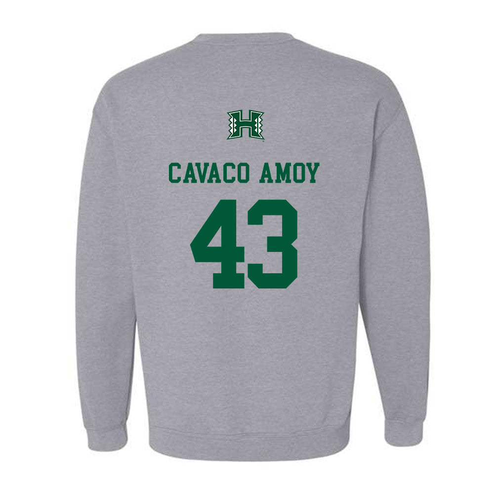 Hawaii - NCAA Football : Alika Cavaco-Amoy - Classic Shersey Crewneck Sweatshirt-1