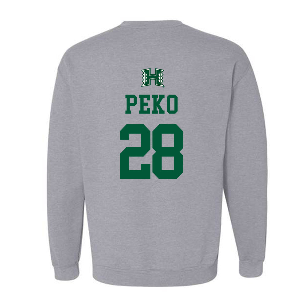 Hawaii - NCAA Football : Vaifanua Peko - Classic Shersey Crewneck Sweatshirt-1