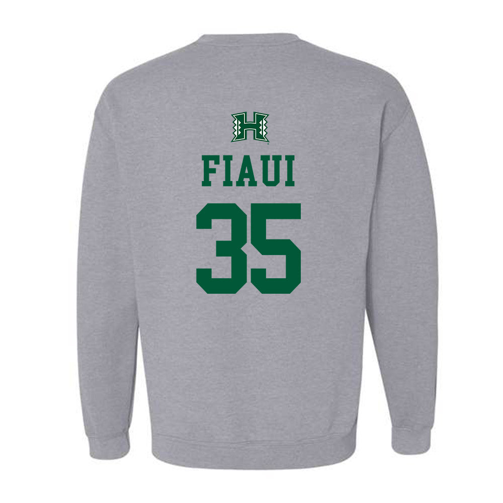 Hawaii - NCAA Football : Junior Fiaui - Classic Shersey Crewneck Sweatshirt-1
