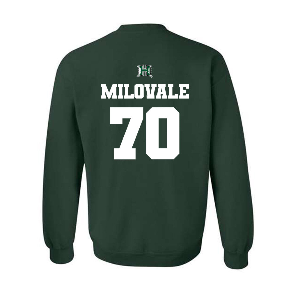 Hawaii - NCAA Football : James Milovale - Classic Shersey Crewneck Sweatshirt-1