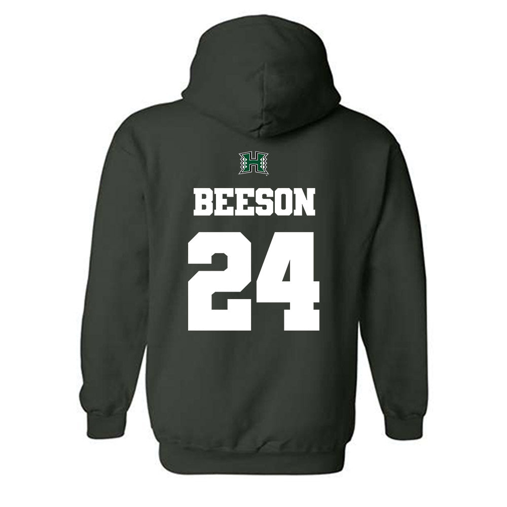 Hawaii - NCAA Baseball : Britton Beeson - Classic Shersey Hooded Sweatshirt-1