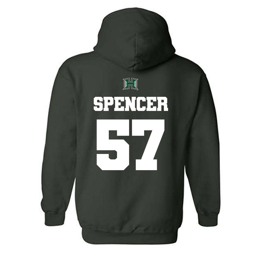 Hawaii - NCAA Football : Ethan Spencer - Classic Shersey Hooded Sweatshirt-1