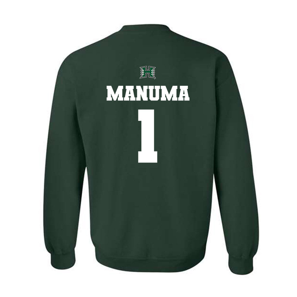 Hawaii - NCAA Football : Peter Manuma - Classic Shersey Crewneck Sweatshirt-1