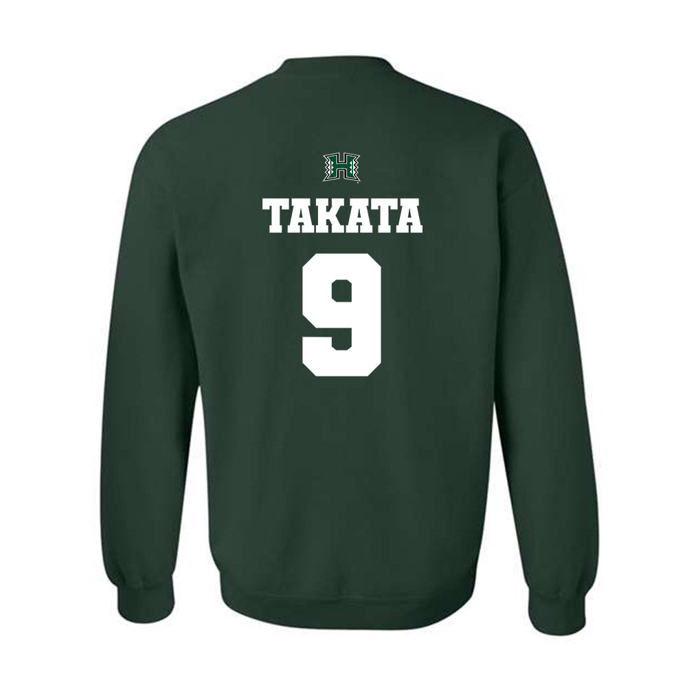 Hawaii - NCAA Baseball : Taylor Takata - Classic Shersey Crewneck Sweatshirt-1
