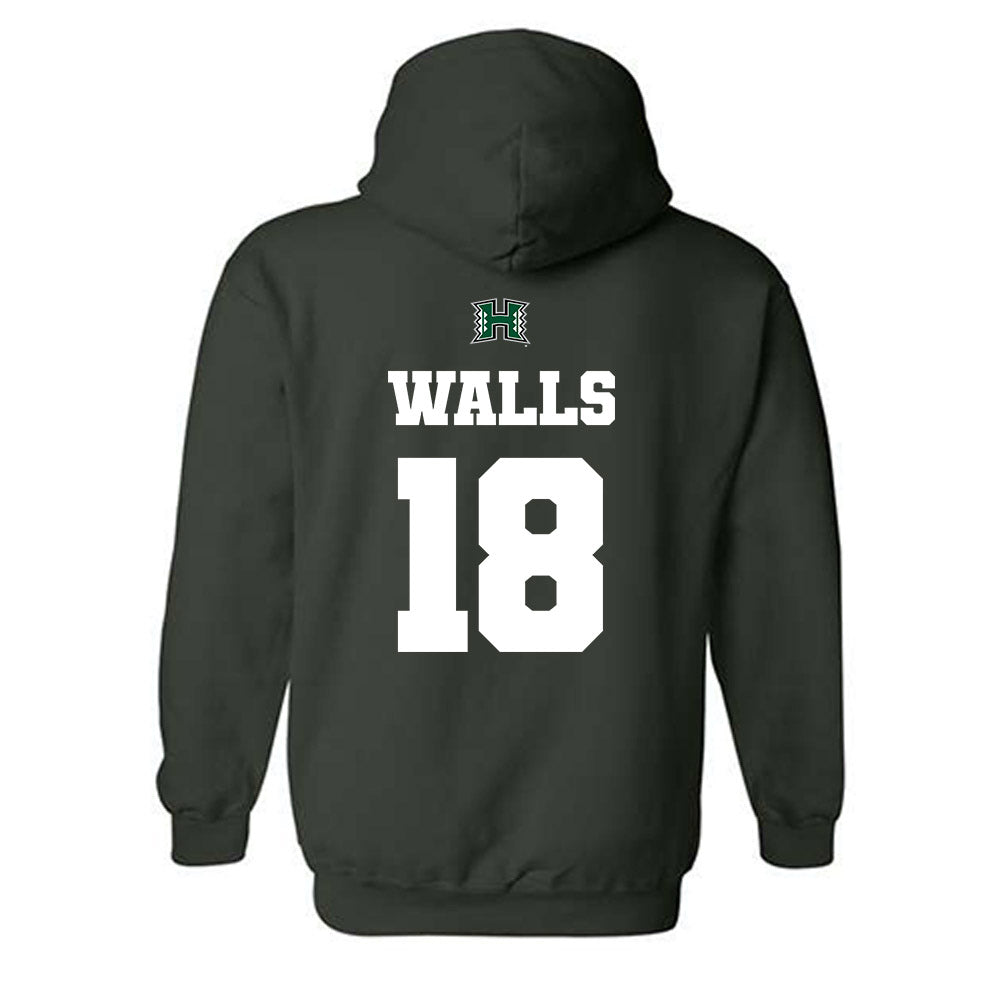 Hawaii - NCAA Baseball : Cooper Walls - Classic Shersey Hooded Sweatshirt-1