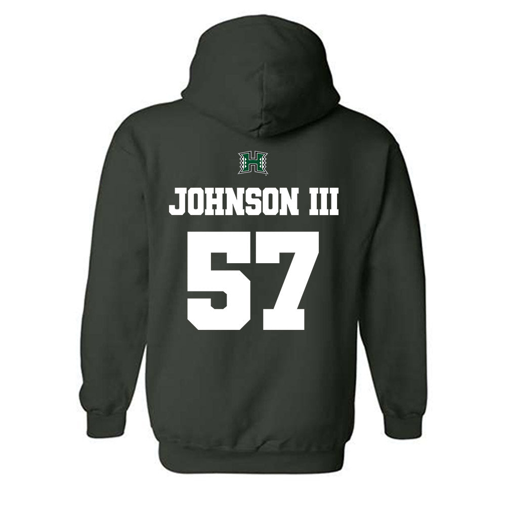 Hawaii - NCAA Football : Jackie Johnson III - Classic Shersey Hooded Sweatshirt-1