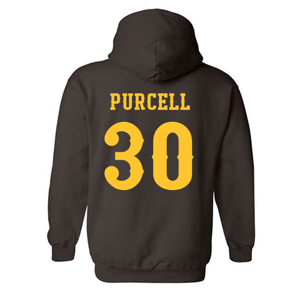 Wyoming - NCAA Football : Lafai Purcell - Classic Shersey Hooded Sweatshirt-1