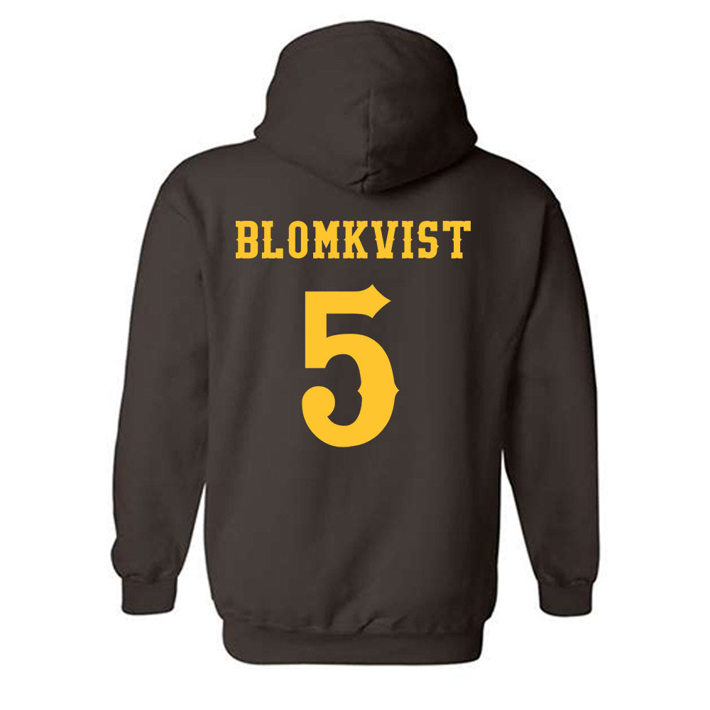 Wyoming - NCAA Women's Basketball : Liv Blomkvist - Classic Shersey Hooded Sweatshirt-1