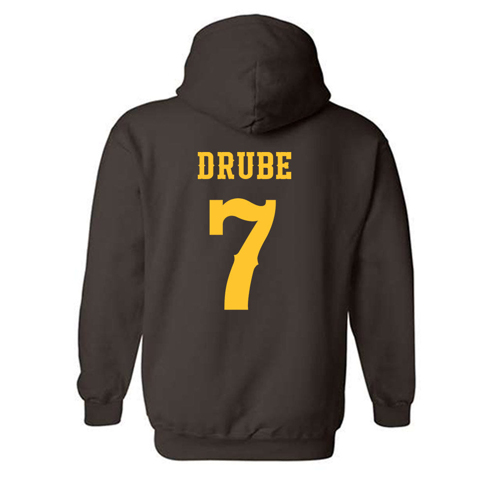 Wyoming - NCAA Football : Mason Drube - Classic Shersey Hooded Sweatshirt-1