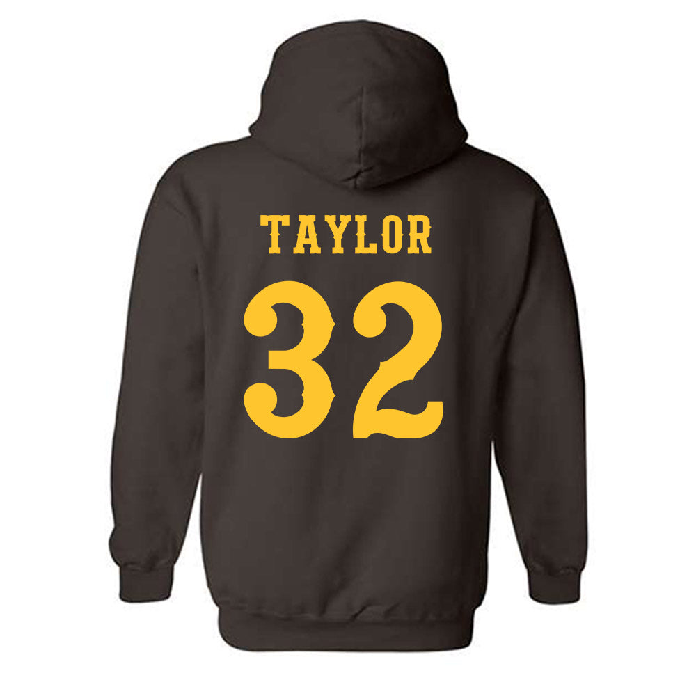 Wyoming - NCAA Men's Basketball : Talan Taylor - Classic Shersey Hooded Sweatshirt-1
