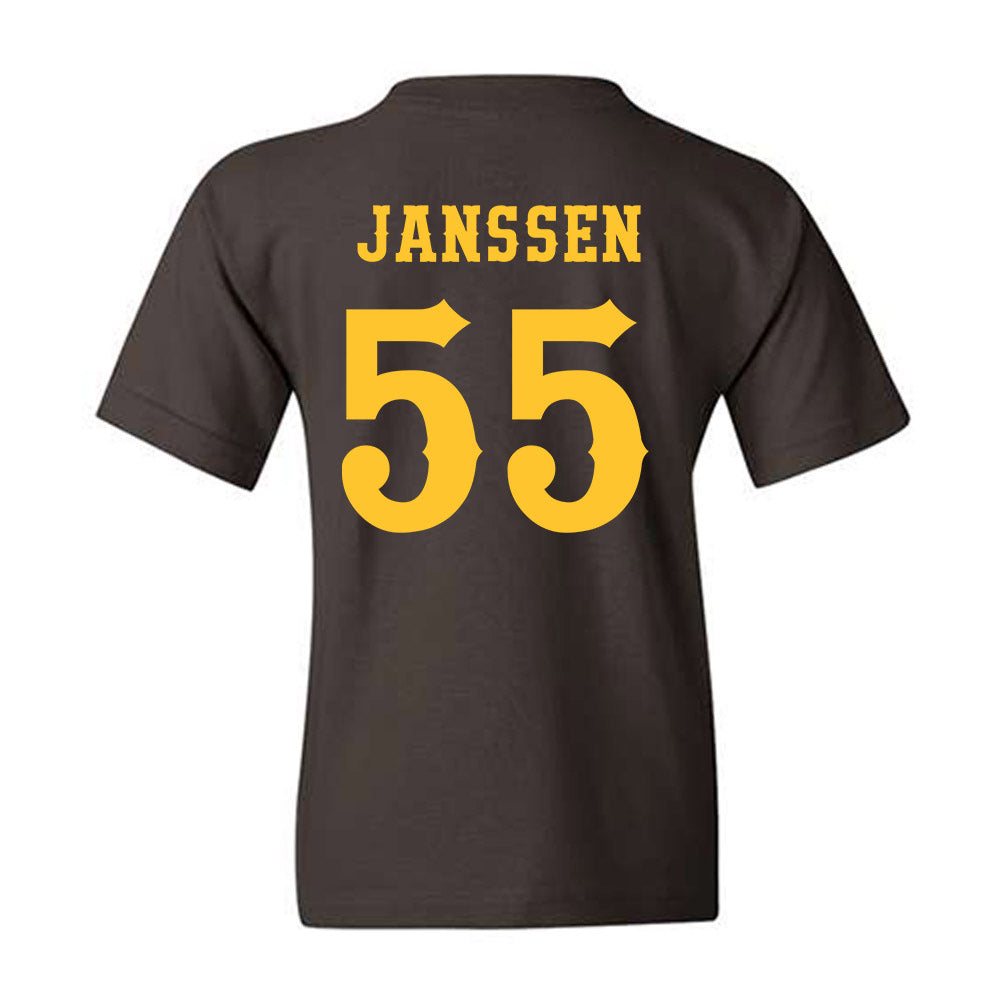 Wyoming - NCAA Football : Kalvin Janssen - Classic Shersey Youth T-Shirt-1