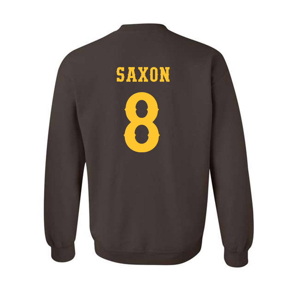 Wyoming - NCAA Men's Basketball : Kiani Saxon - Classic Shersey Crewneck Sweatshirt-1