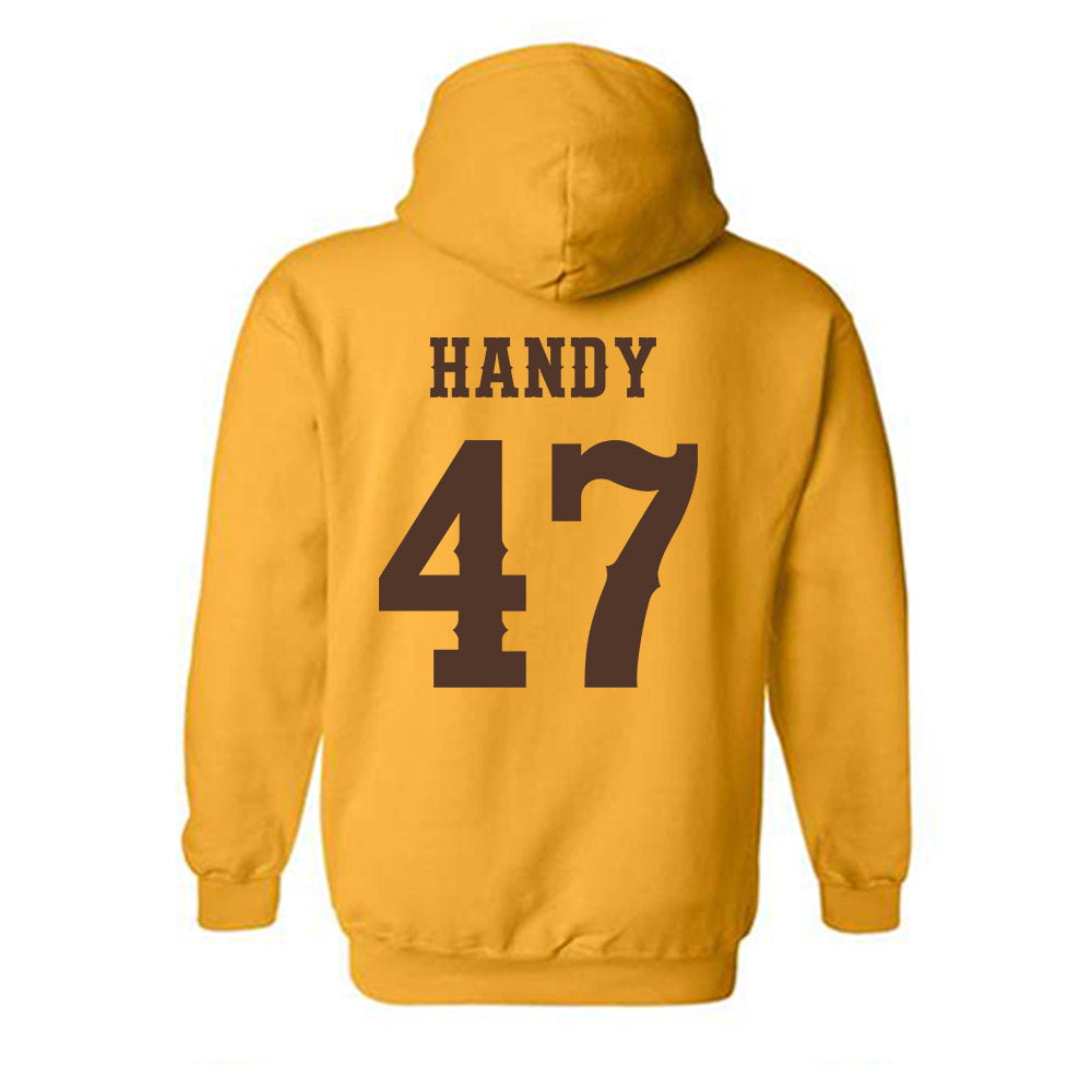 Wyoming - NCAA Football : Jason Handy - Classic Shersey Hooded Sweatshirt-1