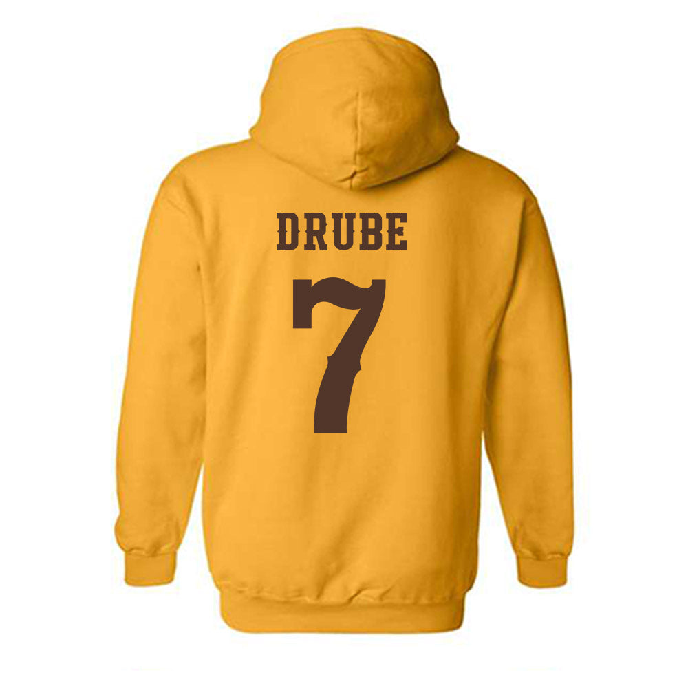 Wyoming - NCAA Football : Mason Drube - Classic Shersey Hooded Sweatshirt-1