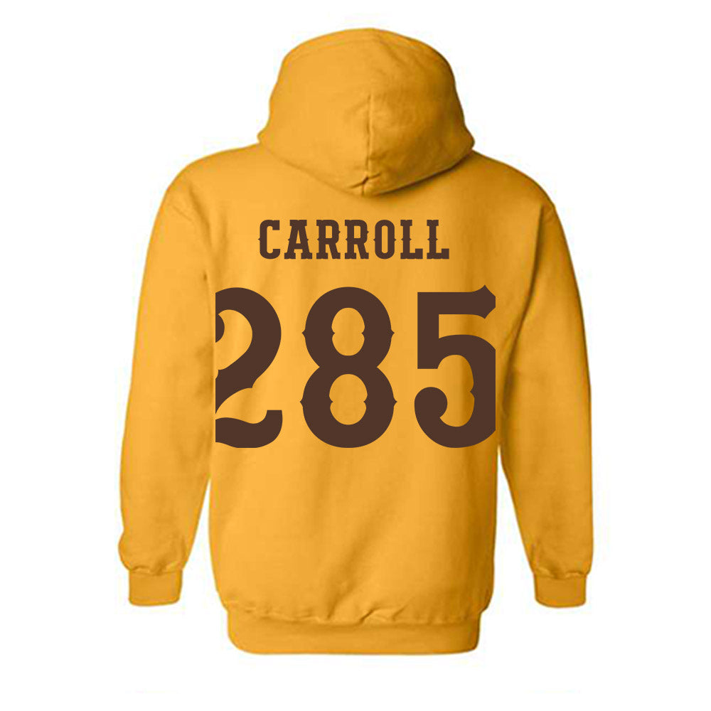Wyoming - NCAA Wrestling : Christian Carroll - Classic Shersey Hooded Sweatshirt-1