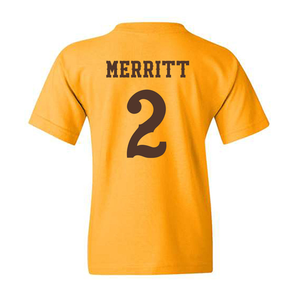 Wyoming - NCAA Football : Caleb Merritt - Classic Shersey Youth T-Shirt-1