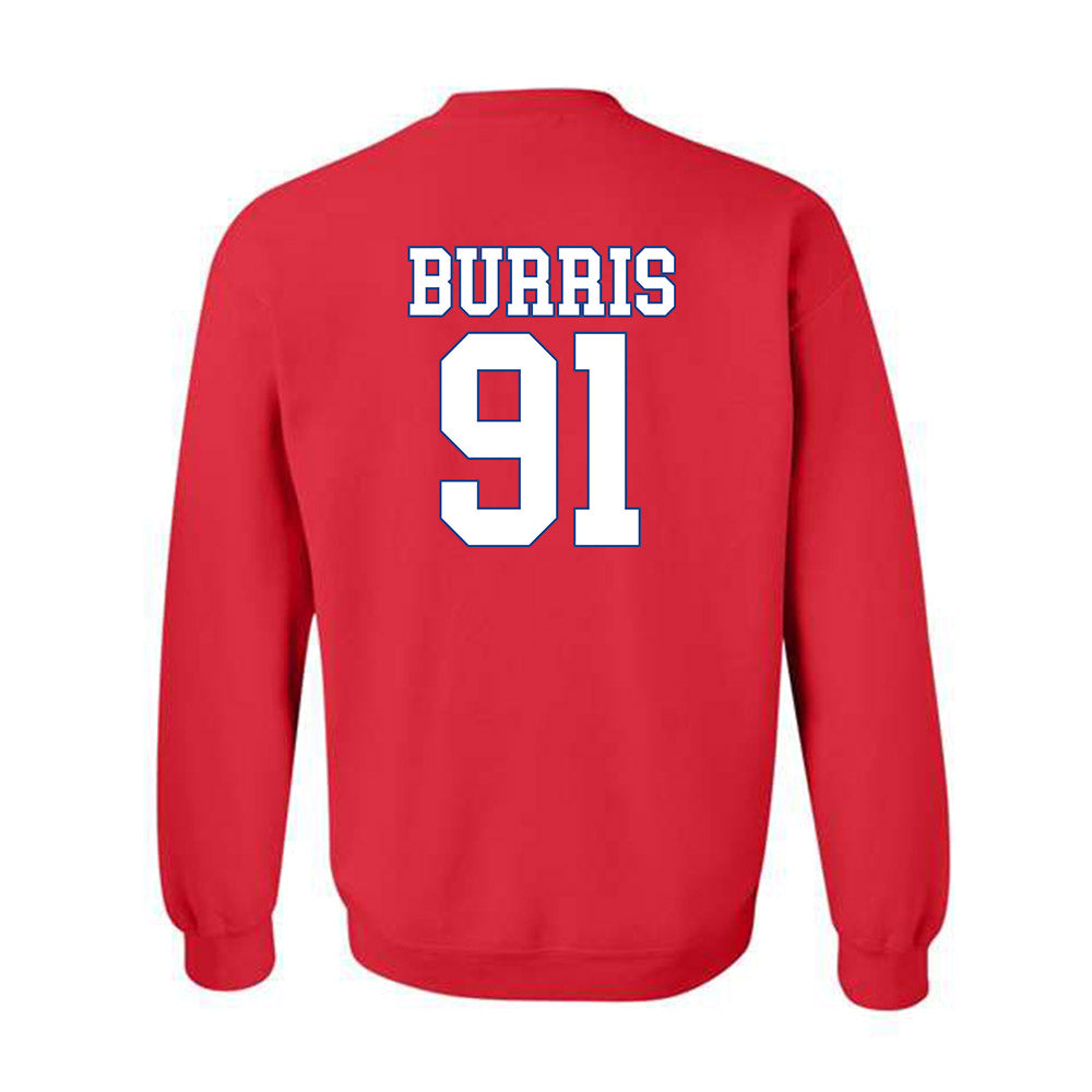 SMU - NCAA Football : Blake Burris - Crewneck Sweatshirt-1